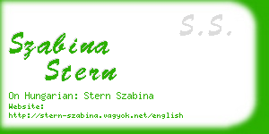 szabina stern business card